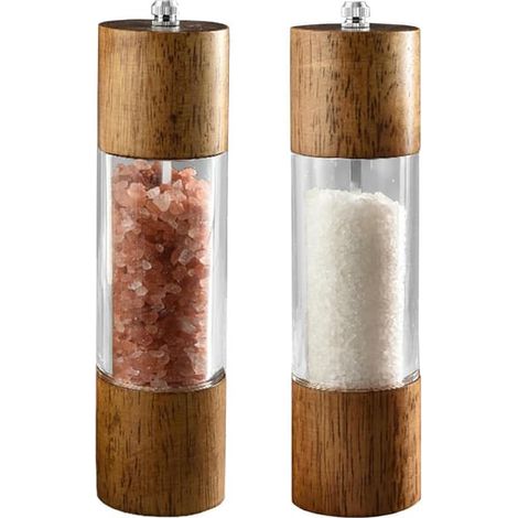 Moulin à sel et à poivre en bois - Lot de 2 (1/5)