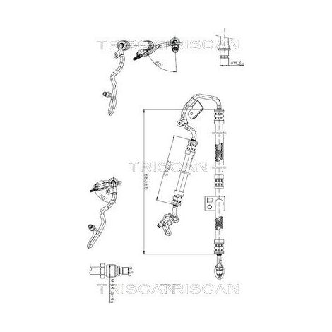 Tuyau hydraulique, direction TRISCAN 8516 23009 MERCEDES-BENZ 211 466 06 81