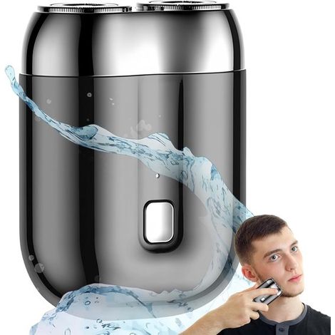 Rasoir pour homme - Mini - Rasoir portable - USB - Rasoir corporel rechargeable à double tête (1/5)
