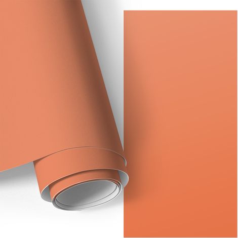 Möbelfolie - Selbstklebend - Klebefolie - Wasserfest - für Arbeitsplatte - Küchenschränke - Kräftiges Orange 50x100 cm