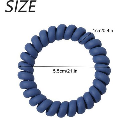 Lot de 20 élastiques à cheveux, spirale en plastique, sans pli, cordon téléphonique, accessoire coiffure (1/5)
