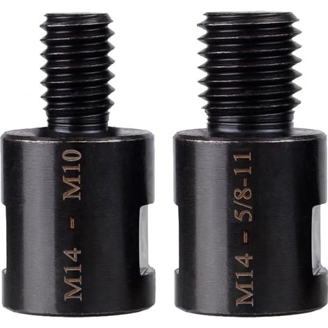 Adattatore per smerigliatrice angolare da 2 pezzi, connettore femmina M14 a maschio 5/8-11/M10. Adattatore per albero per smerigliatrice angolare, connettore di interfaccia, adattatore filettato (1/5)