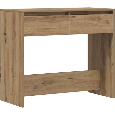 Table console，Table d'appoint，Bout de canapé，Meuble d'entrée chêne artisanal 89x41x76,5 cm bois d'ingénierie