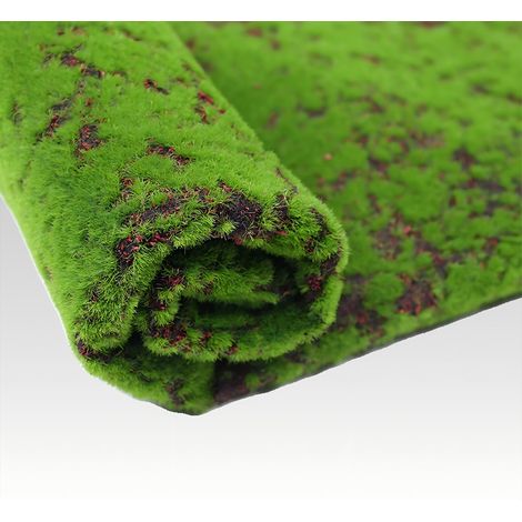 Tapis de mousse en feuille - Fausse mousse réaliste pour décoration intérieure/extérieure Revêtement vert sans entretien pour murs, jardins et tables (1/5)
