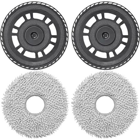 YMYNY -Mop Cloths with Replacement Holder Accessories for Dreame L10s Pro Ultra Heat, X40 Ultra, X40 Master, L40 Ultra, L20 Ultra Robot Aspirateur Mop Plates Replacement Parts (1/4)