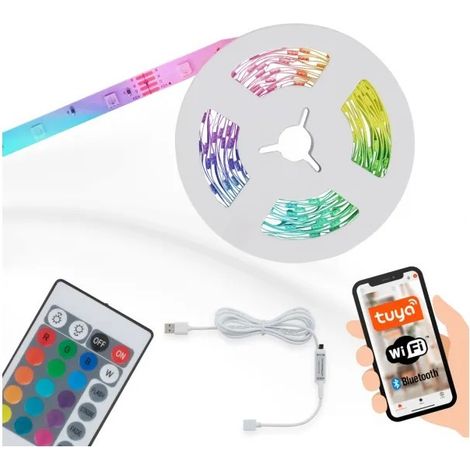 Tira de led RGB wifi bluetooth 5 metros 7,5w