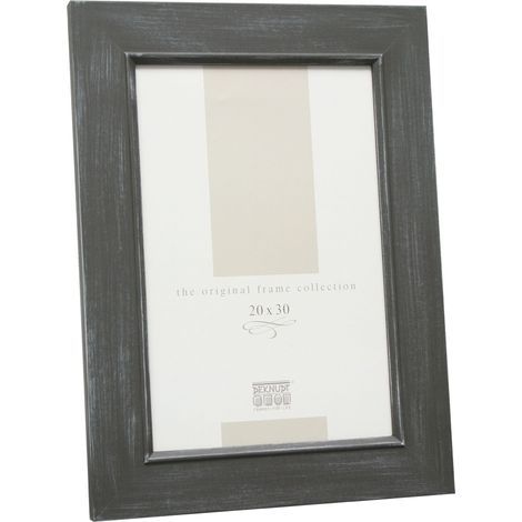 Style Rustique Cadre Photo Technique de Peinture Bois Gris 36,8 x 29,3 x 1,5 cm