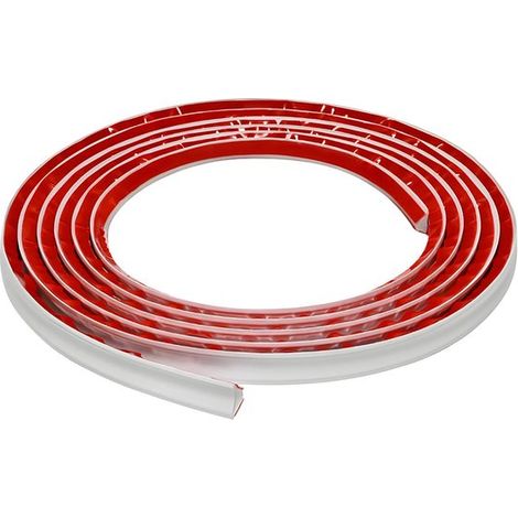 Joint d'angle flexible auto-adhésif – Bande murale en PVC – 5 mètres – Imperméable et flexible – Pour murs, plafonds, sols, angles et plus encore – Blanc – 12 mm x 9 mm (1/5)