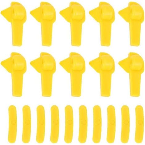 Protecteur de changeur de pneu, 20 pièces de montage de changeur de pneu tête de démontage d'insertion de canard protecteur de jante outils de réparation de roue de pneu jaune (1/4)