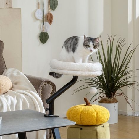 Cama para gato de escritorio giratoria de poliéster HAVRYA (1/5)