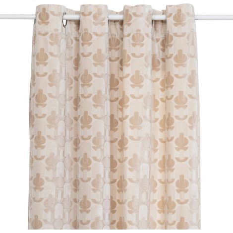 Tenda luna in velluto jacquard di lino 140x260cm - Atmosphera créateur d'intérieur (1/2)