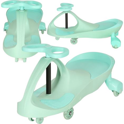 Montaña rusa de gravedad ruedas LED brillantes menta