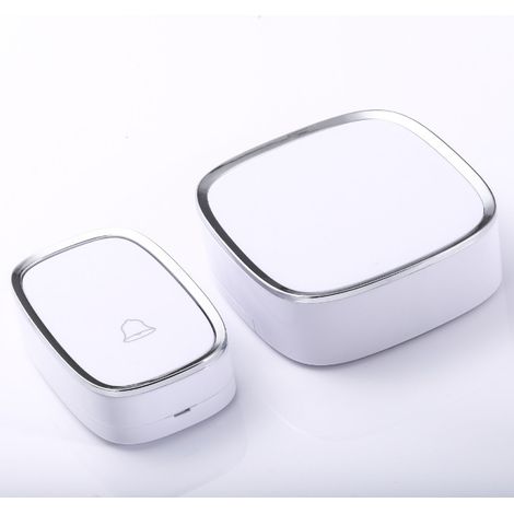 Sonnette sans fil domestique avec prise européenne, sonnette musicale numérique AC, sonnette à télécommande avec un seul émetteur coulissant-AquaForge