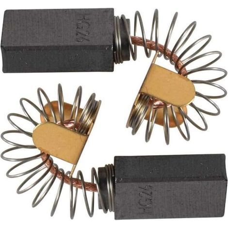 Jeu de balais de charbon de rechange (2 pièces) pour Bosch 1619X08020, 1619X07410, 1619X01351, 2610320391 et scies circulaires Skil HD77 - S77 (1/2)