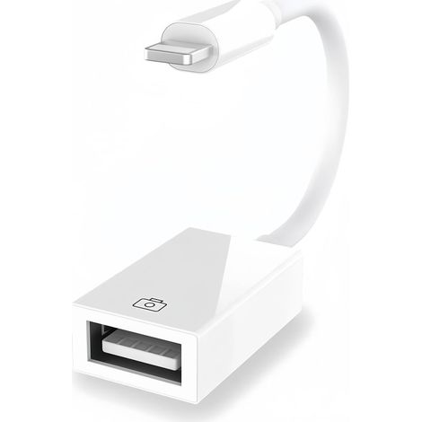 Adaptateur USB vers Lightning OTG Câble Lightning vers USB 3.0 Adaptateur iPad Adaptateur de voyage pour appareil photo Clavier Souris Clé USB etc. (1/5)