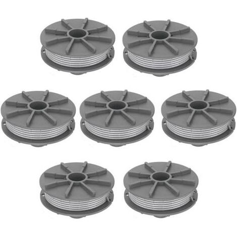Bobine de fil pour Gardena 5307-20 débroussailleuse 1,65 mm 6,1 m, Bobine de fil rechange Coupe Bordure pour Gardena 5307 Easycut 400 Art.8846, ComfortCut450 Art.8847, PowerCut Art.8848 (7pcs) (1/4)
