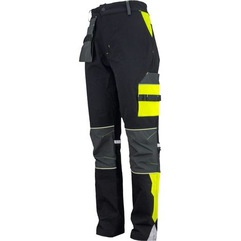 Pantalones de trabajo Urgent 760, negros/amarillos, talla 60 (1/4)