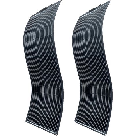 Panneau Solaire Monocristallin Flexible, Puissance de 100W, Design Léger (1/2)