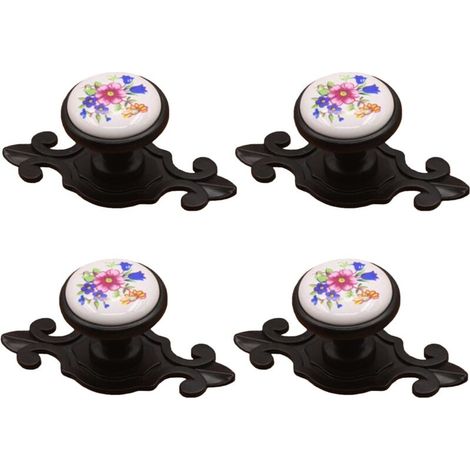 Lntyq Rétro Antique Vintage Boutons de Meuble Tiroir Armoire Poignées Bouton de Tirage en Céramique, Boutons de Porte de Placard Poignées de Tiroir pour Placard Commode Cuisine Salle de Bains Armoire