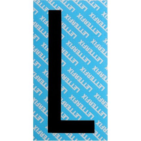 Letra adhesiva negra Serie T80 L Letterfix