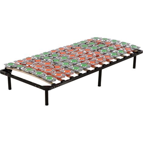 KEPT Sommier à lattes ergonomique avec plots de soutien 90x200 cm avec pieds