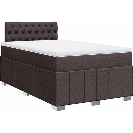 Maison Exclusive - Giroletto a Molle con Materasso Marrone Scuro 120x190cm Tessuto (1/5)