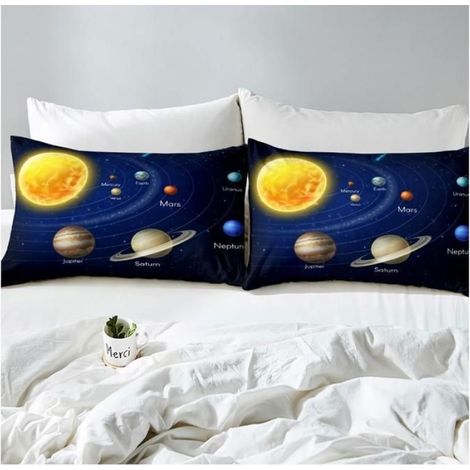 Housse De Couette - 90x190 cm - Motif Galaxie - Pour Enfants - 1 Pièce (1/2)