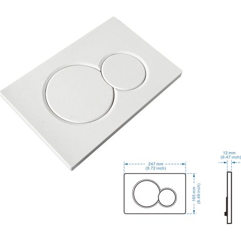 Toilet-Ersatzpanel für Sigma 01 Dualspülung in Weiß von [Brand-Name]