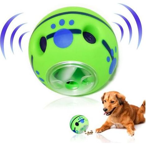 Jouet pour chien en forme de balle à bascule et parlante, adapté aux chiens de petite et moyenne taille, avec distributeur de friandises, un jouet éducatif pour chien en forme de balle à bascule et pa (1/4)