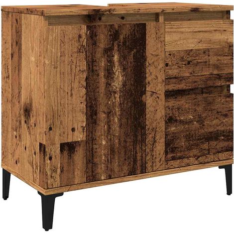 Maison Exclusive - Waschbeckenunterschrank Altholz-Optik 65x33x60