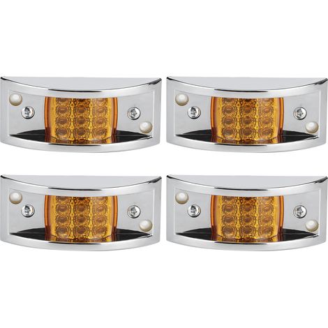 4 Feux Latéraux 12 LED Ambre Clignotants Feux de Position de Signalisation pour Remplacement Auto (1/5)