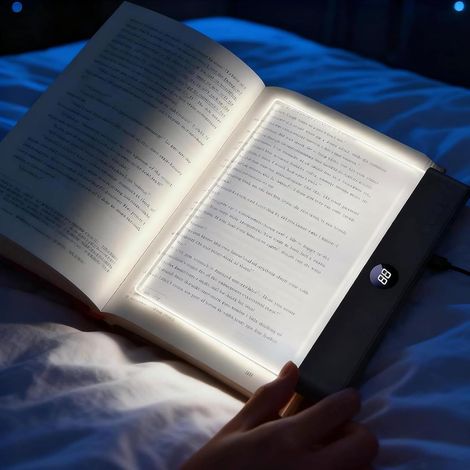 Lampe de lecture LED plate rechargeable avec 3 couleurs et