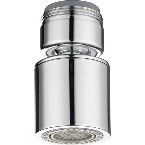 Aeratore per rubinetto in ottone girevole a 360°, 2 modalità regolabili, risparmio idrico per rubinetto, filettatura maschio da 24 mm, AFA009 (1/5)