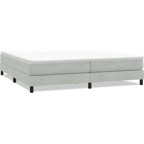 Maison Exclusive - Letto a Molle senza Materasso Grigio Chiaro 200x210 cm Velluto