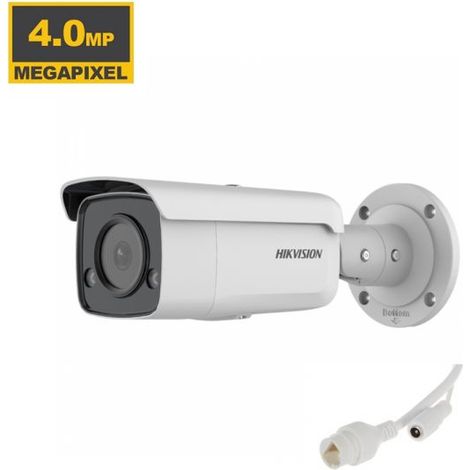 Hikvision telecamera 4MP ip poe da esterno bullet 4mm colorvu acusense white led - DS-2CD2T47G2-L