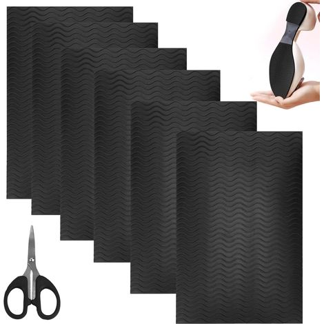 6 Piece Non-Slip Sole Non-Slip Shoe Outsoles Repair Shoemaking Suitable for All Sizes Rubber Sole Non-Slip Repair 10 x 15 cm (1/5)