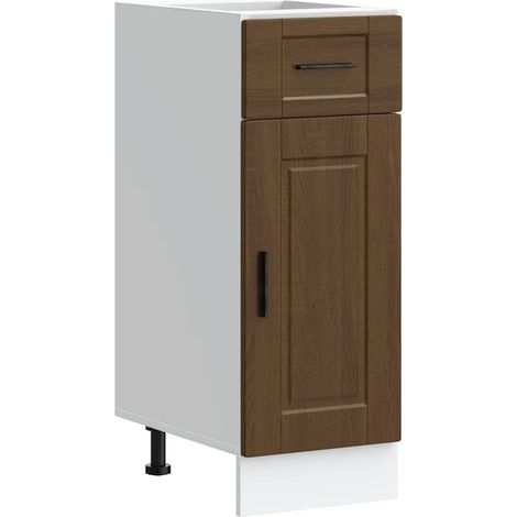 Pratico mobile da cucina Porto portaoggetti piedi regolabili 30 x 46 x 81,5 cm in legno ingegnerizzato rovere marrone 020050249