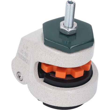 Irovami Roulette à tige de nivellement, diamètre extérieur 40 mm, filetage M8, base en caoutchouc, hauteur réglable, pour machine de nivellement. (1/5)