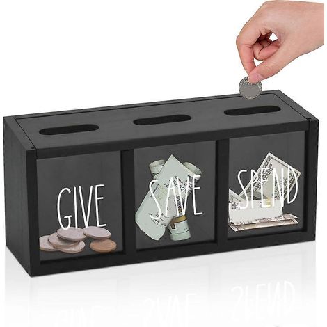 Tirelire en bois pour enfants, compartiments, pour l'argent, les jours, murale. (1/5)