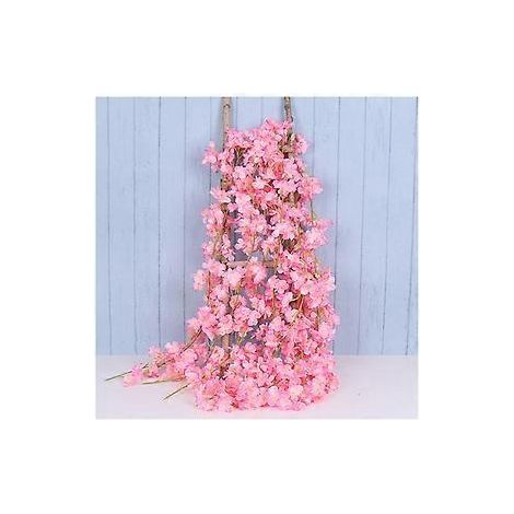 Kawaii-Dekoration im japanischen Stil mit künstlichen Seidenkirschblüten, Girlande aus künstlichen Kirschblüten für Zuhause, Hotel und Garten