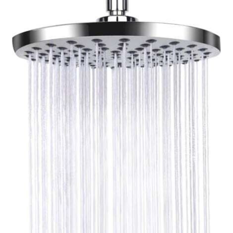 Anti-Kalk-Duschkopf, Edelstahl-Duschkopf, Regenduschkopf, wassersparender und Hochdruck-Festduschkopf für Badezimmer, Silber