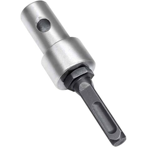 Adattatore per trivella a gambo tondo per giardino, trapano elettrico con conversione testa di perforazione per terreno, 2 fessure e 2 fori, per trapano a batteria, SDS Plus, martello perforatore (1/5)