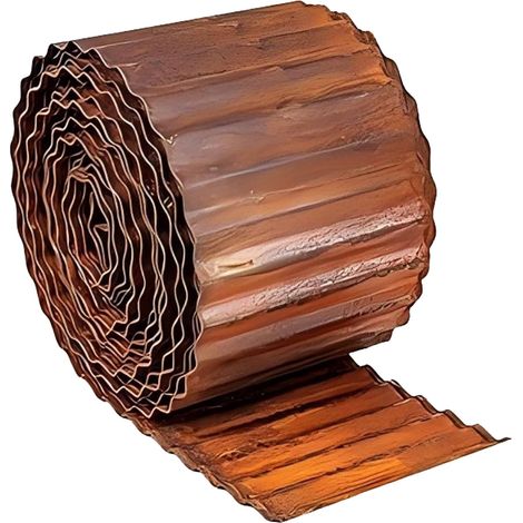 Metallene Beeteinfassung, Rostoptik, Unkrautschutz (1/5)
