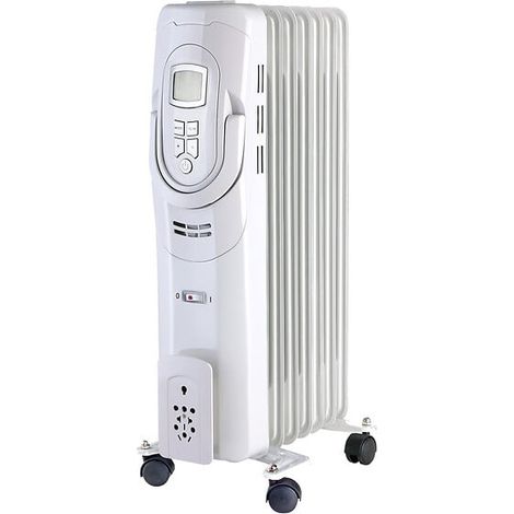 Radiateur bain d'huile - Blanc - 1500W
