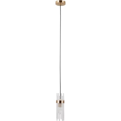 Lampada a sospensione da terrazzo 1 E14 oro italux PND-40760-1-HBR (1/2)