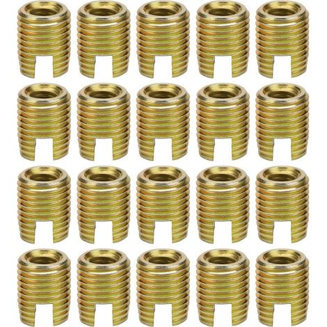 Kit de réparation de vis autotaraudeuses en acier au carbone 302 (20 pièces, M8 x 1,25 mm, M12 x 1,5 mm, 15 mm)