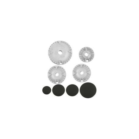 Set mit 8 Gasherdkappen für Öfen, Gaskochfelder, Brennerkronen, Flammenkappen, Ersatzteilset, passend für die meisten Brennerköpfe (1/5)