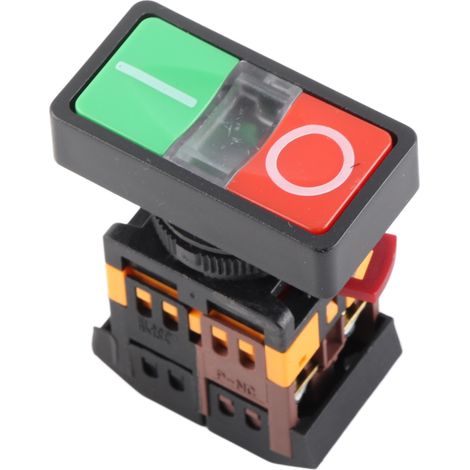 Interrupteur à double bouton-poussoir AS-22N avec voyant LED, bouton momentané marche/arrêt NoNC (24 V CC)