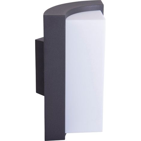 Applique Murale Extérieure LED Éclairage Grand Angle Métal et Plastique Anthracite Hauteur 14,8 cm - PANGIVO (1/5)