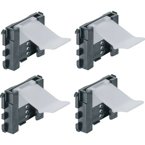 Cyclingcolors – Support pour profil de plinthe clip – Fixation simple – Réglage en hauteur – Pour cuisine – Lot de 4 – Plastique robuste